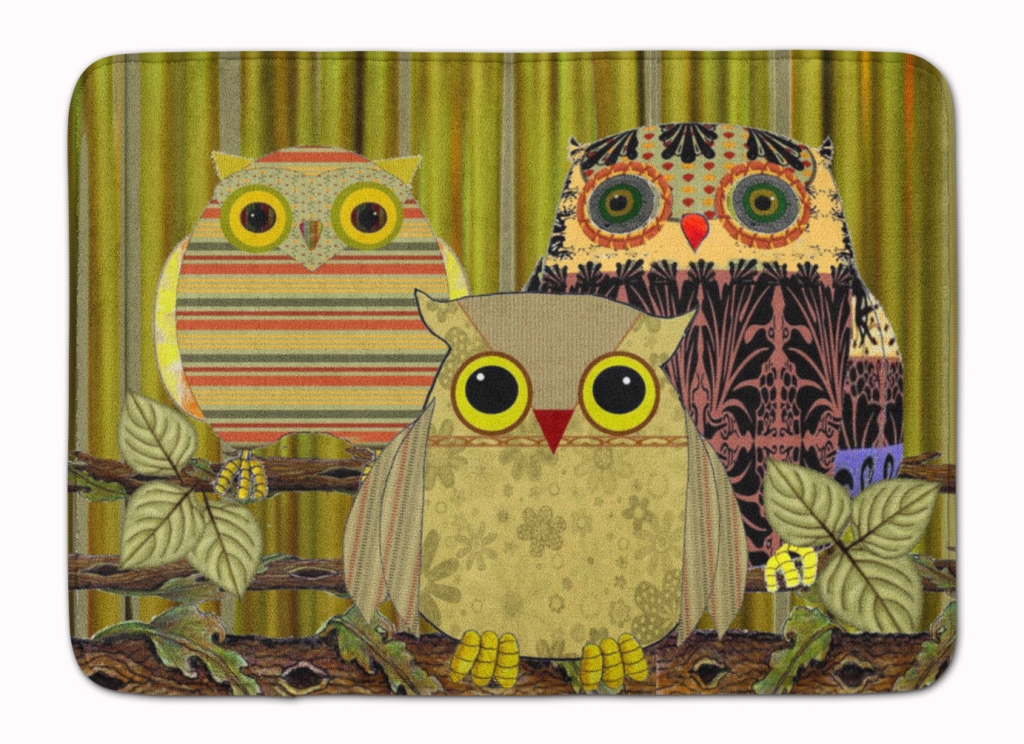 Fall Wisdom Owl Machine Washable Memory Foam Mat