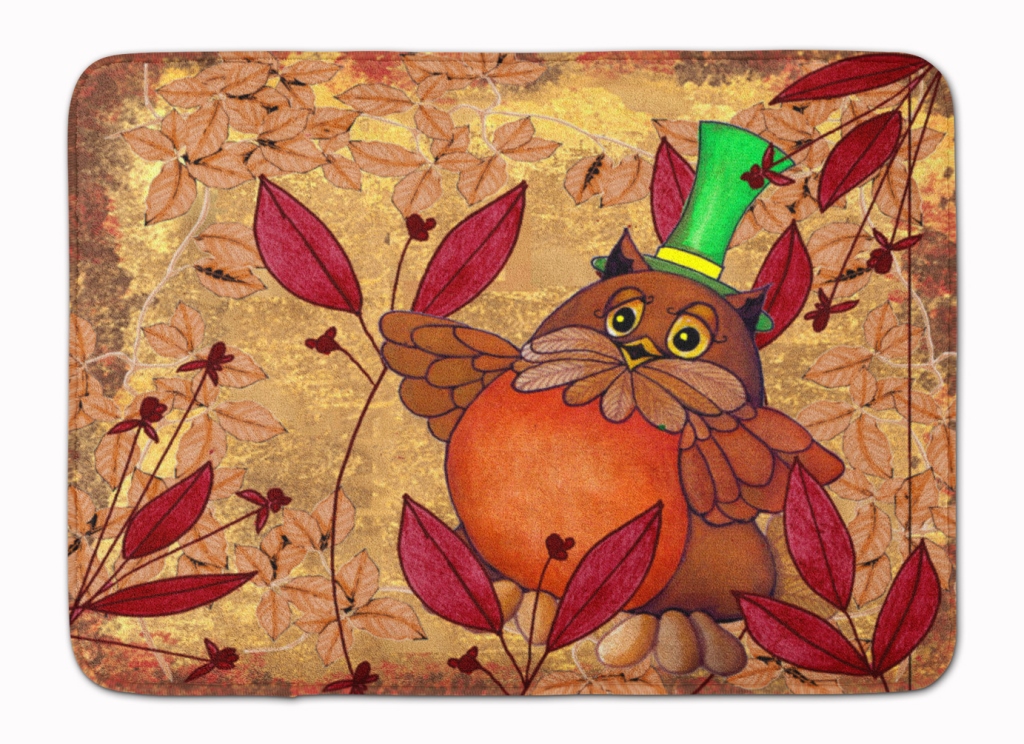 Hootie Fall Owl Machine Washable Memory Foam Mat