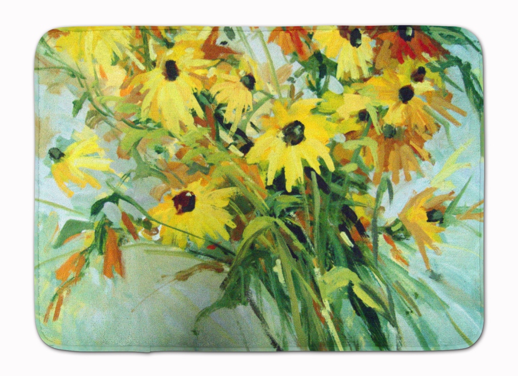 Wildflower Bouquet Flowers Machine Washable Memory Foam Mat