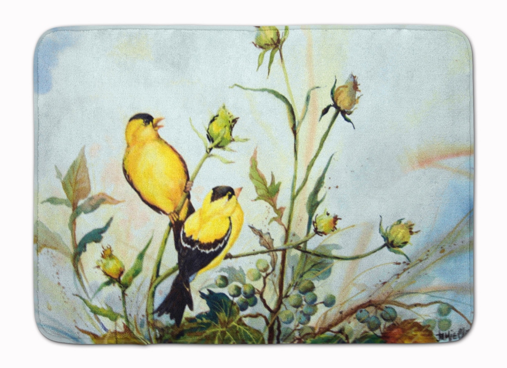 Joyful Morning Birds Machine Washable Memory Foam Mat