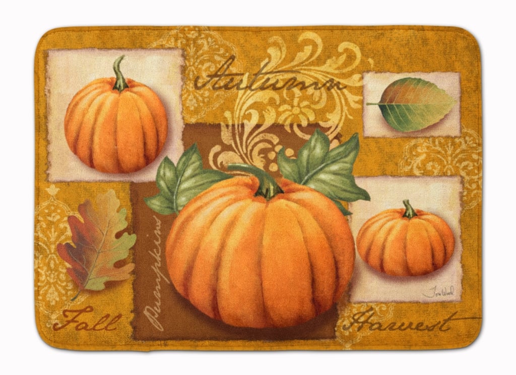 PTW2006RUG Fall Harvest Pumpkins Machine Washable Memory Foam Mat