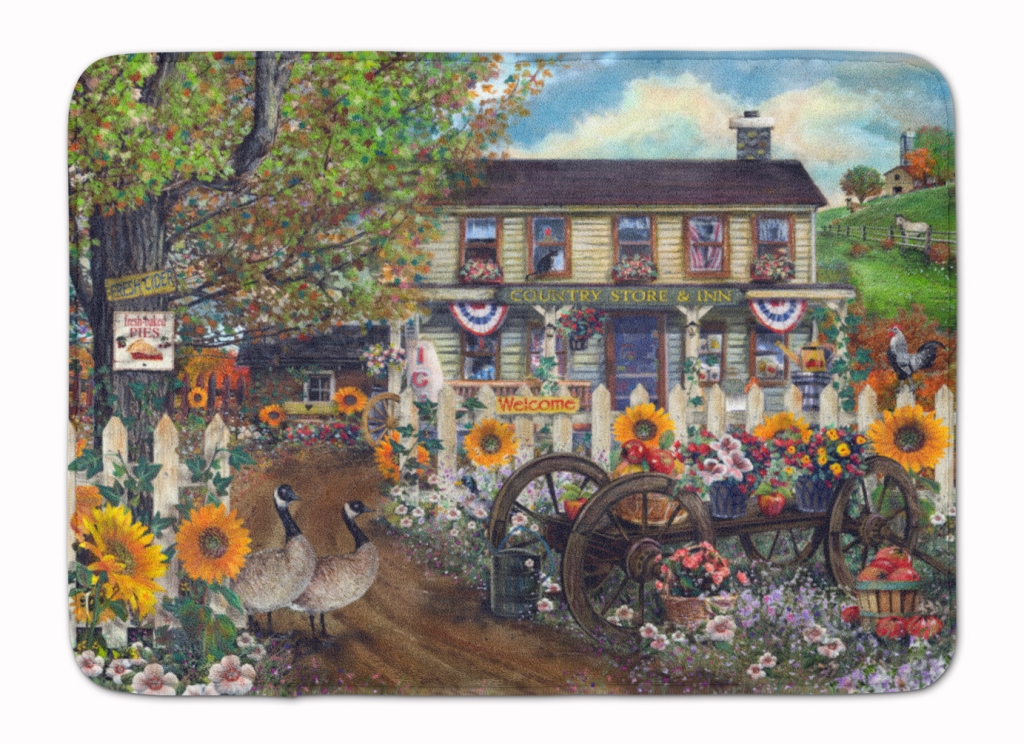 Sunflowers & The Old Country Store Machine Washable Memory Foam Mat
