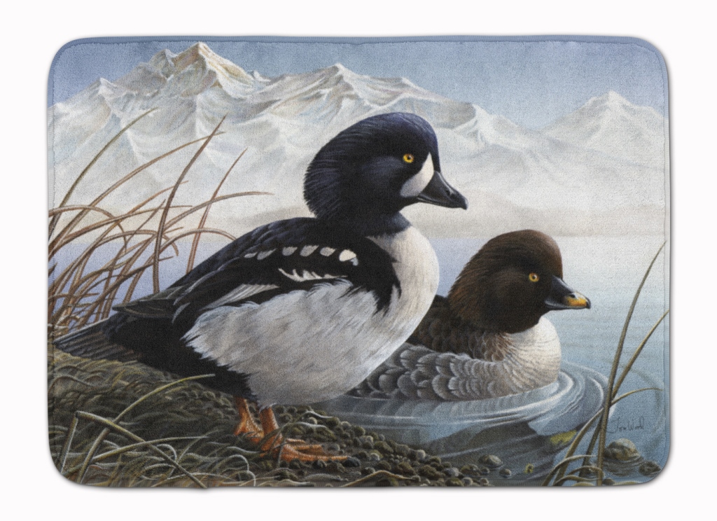 Goldeneye Ducks in the Water Machine Washable Memory Foam Mat