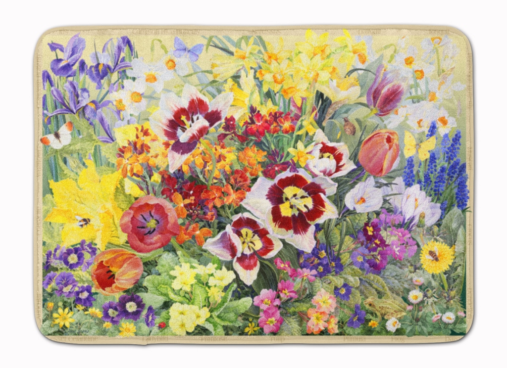 Spring Floral by Anne Searle Machine Washable Memory Foam Mat