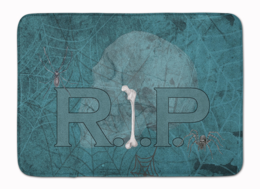 SB3004RUG RIP Rest in Peace with spider Halloween Machine Washable Memory Foam Mat