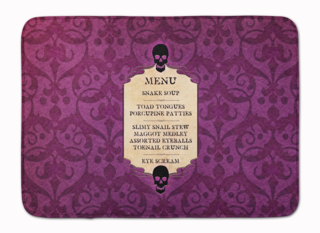 Goulish Menu Eye Screen Halloween Machine Washable Memory Foam Mat