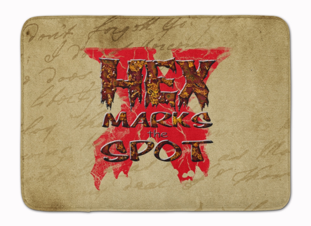 SB3006RUG Hex marks the spot Halloween Machine Washable Memory Foam Mat