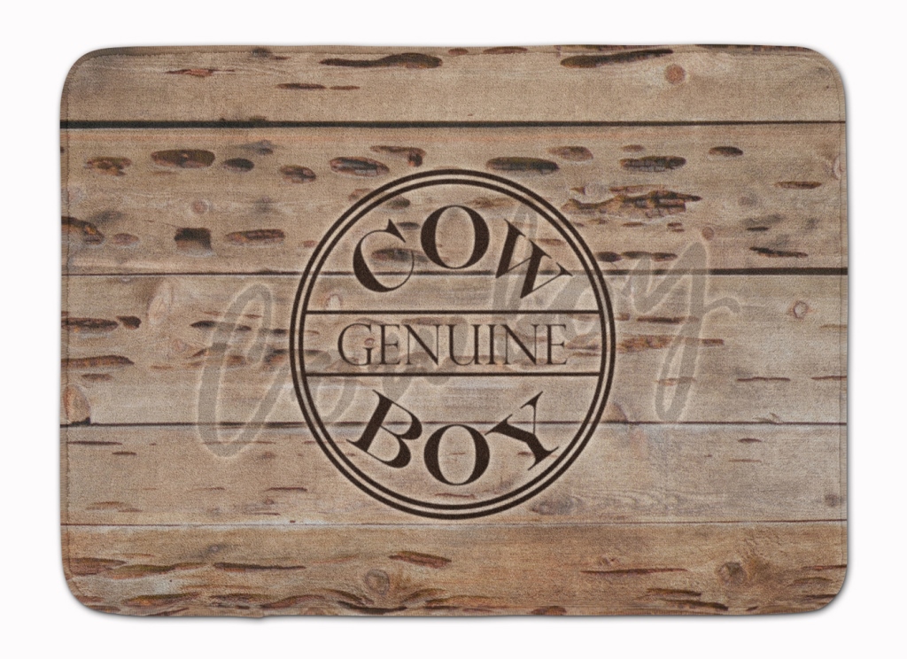 SB3057RUG Genuine Cow Boy Branded Machine Washable Memory Foam Mat