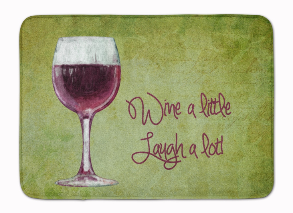 Wine a Little Laugh a Lot Machine Washable Memory Foam Mat