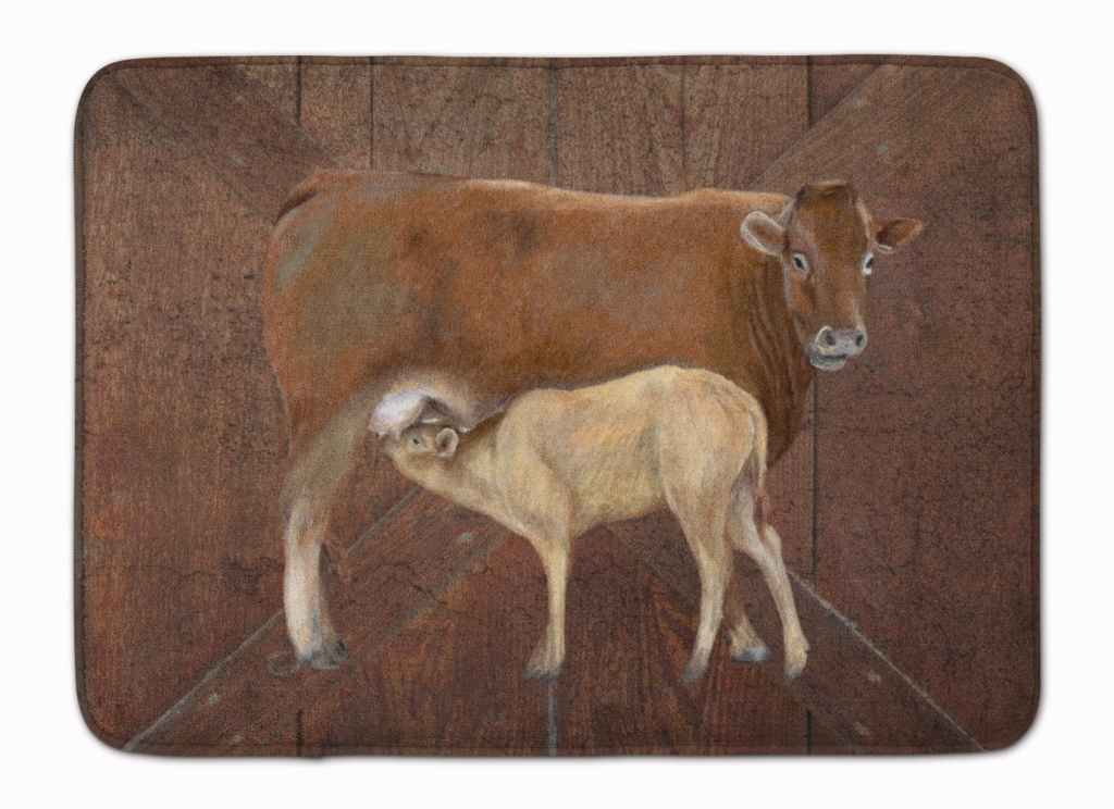 SB3074RUG Cow Momma & Baby Machine Washable Memory Foam Mat