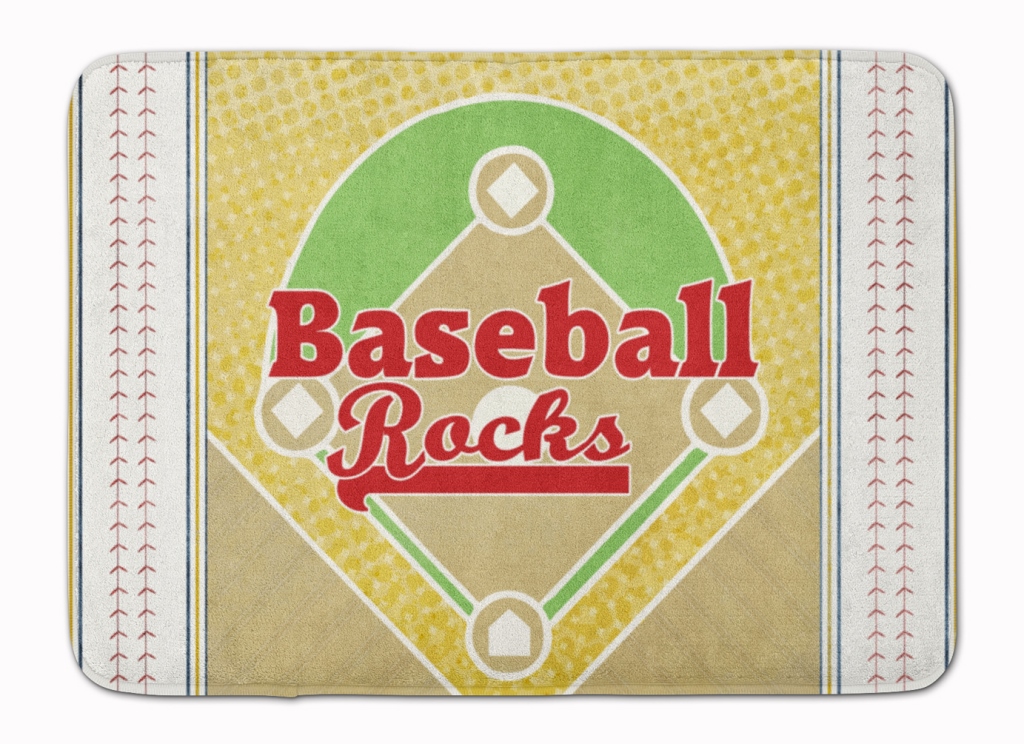 SB3077RUG Baseball Rules Machine Washable Memory Foam Mat