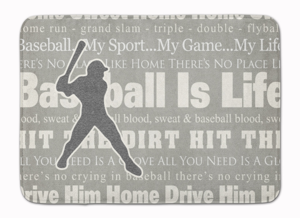 Baseball is Life Machine Washable Memory Foam Mat