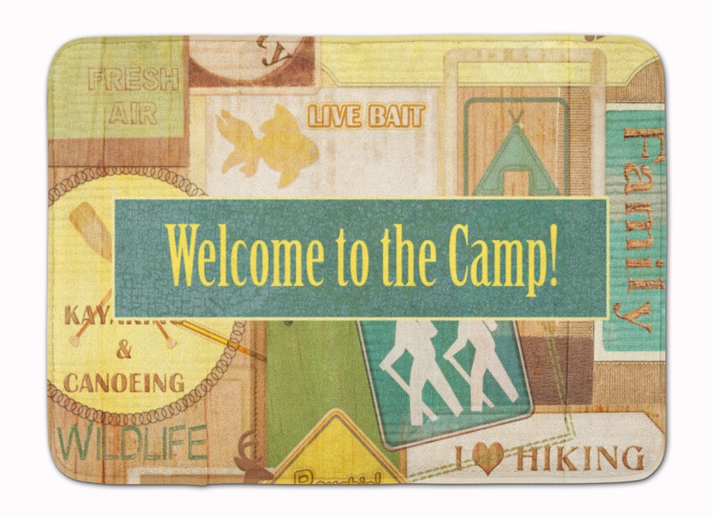 SB3080RUG Welcome to the Camp Machine Washable Memory Foam Mat