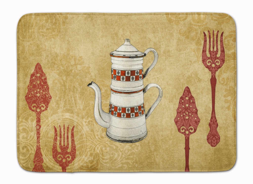 SB3088RUG Teapot Welcome Machine Washable Memory Foam Mat