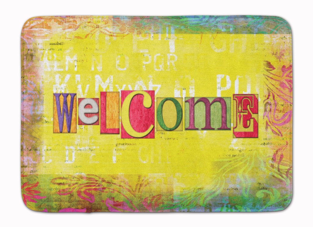 SB3097RUG Artsy Welcome Machine Washable Memory Foam Mat