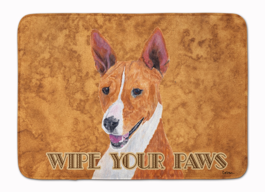 SC9124RUG Basenji Wipe Your Paws Machine Washable Memory Foam Mat