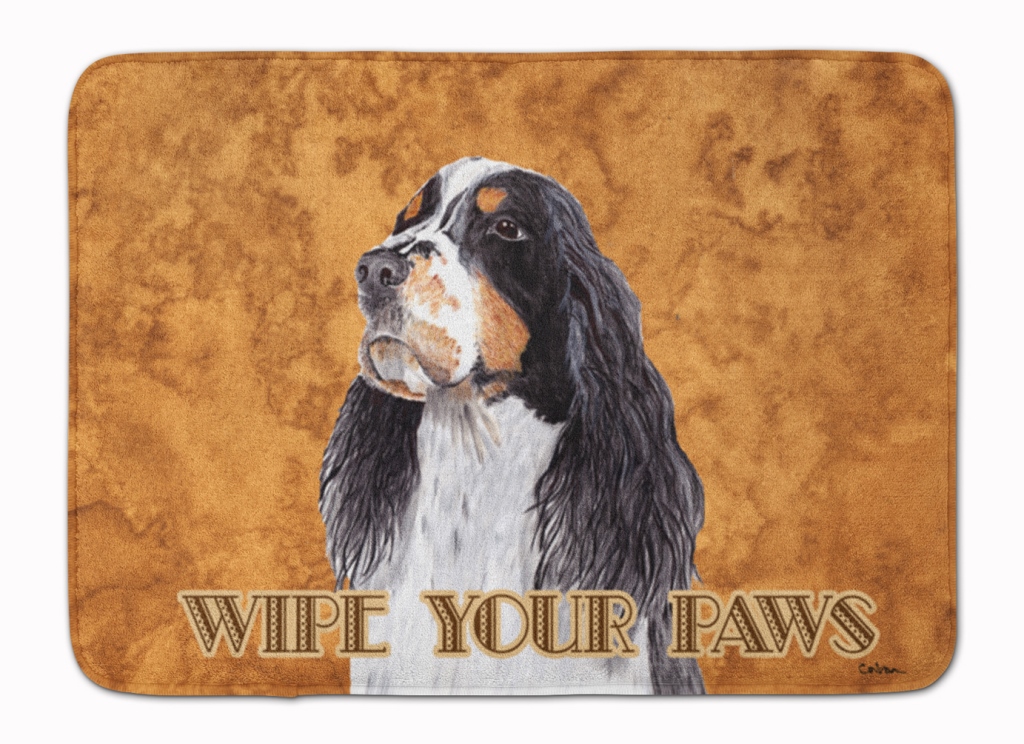 SC9134RUG Springer Spaniel Wipe your Paws Machine Washable Memory Foam Mat