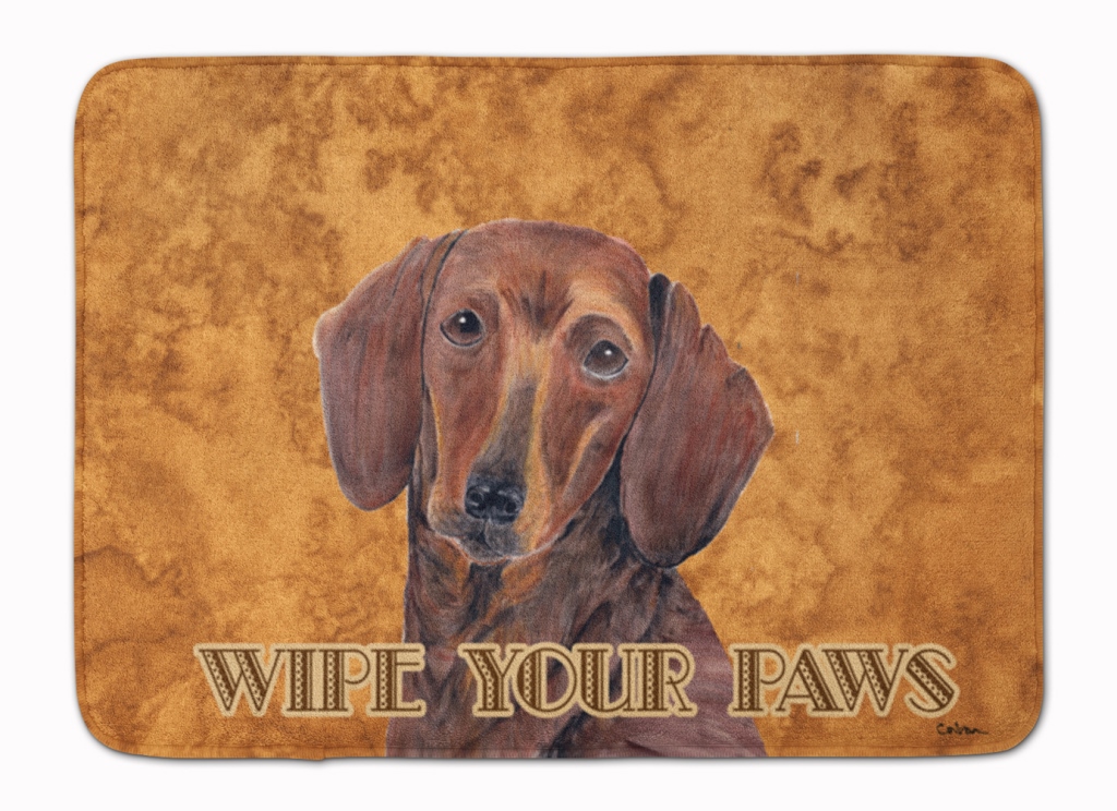 SC9137RUG Dachshund Wipe Your Paws Machine Washable Memory Foam Mat