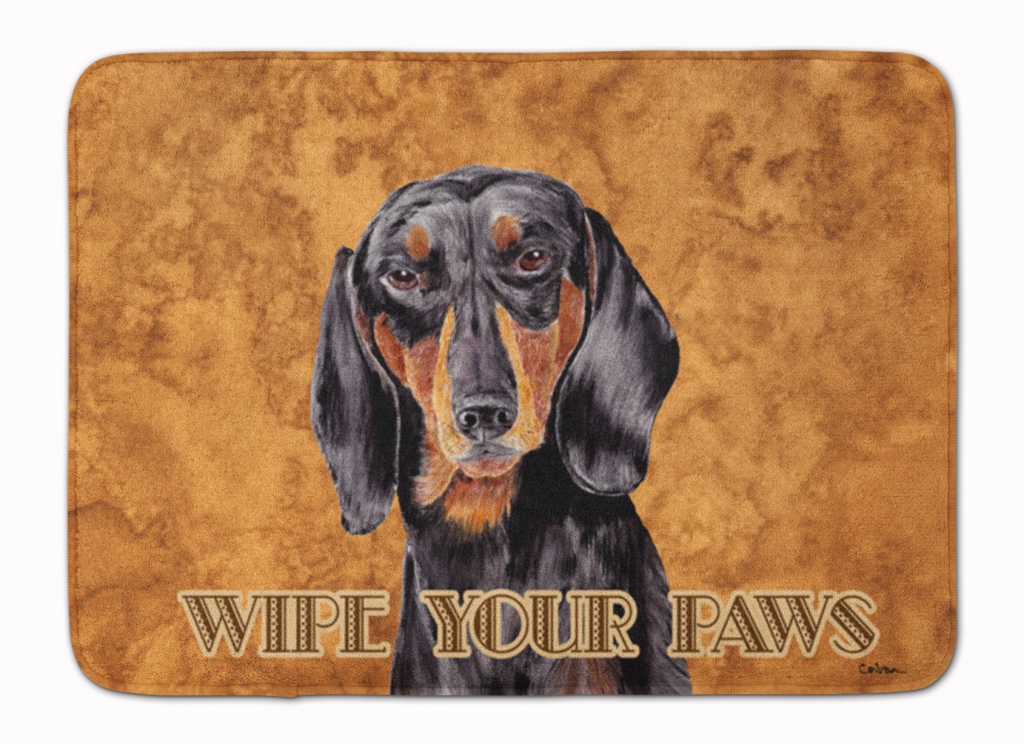 SC9139RUG Dachshund Wipe Your Paws Machine Washable Memory Foam Mat