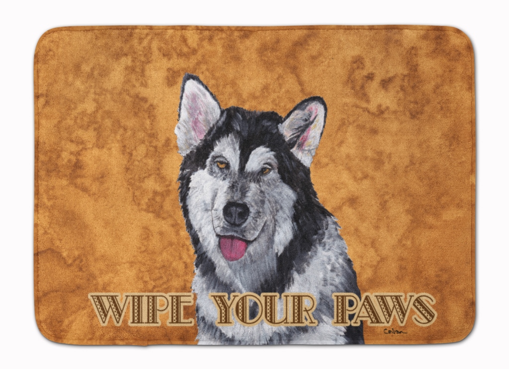 SC9507RUG Alaskan Malamute Wipe Your Paws Machine Washable Memory Foam Mat