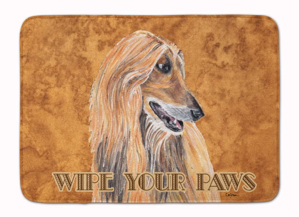 SC9509RUG Afghan Hound Wipe your Paws Machine Washable Memory Foam Mat