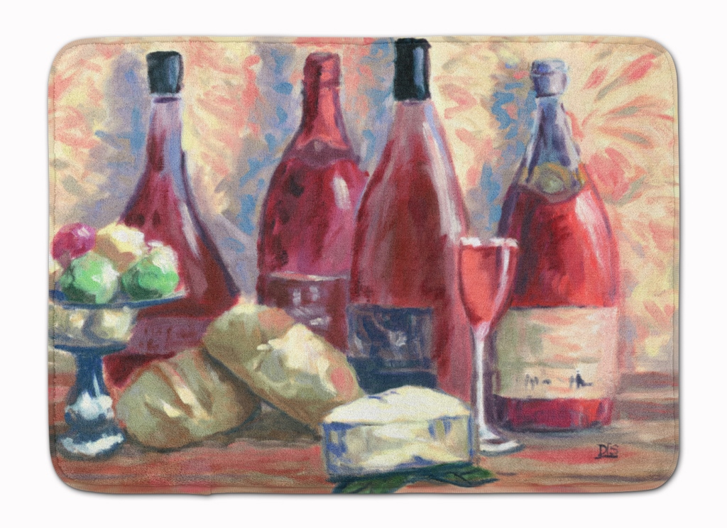 Wine & Cheese by David Smith Machine Washable Memory Foam Mat