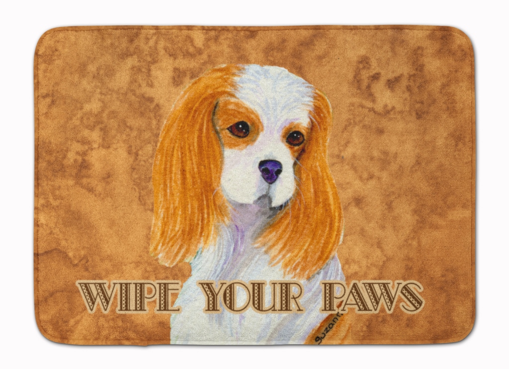 Blenheim Cavalier Spaniel Wipe Your Paw Machine Washable Memory Foam Mat