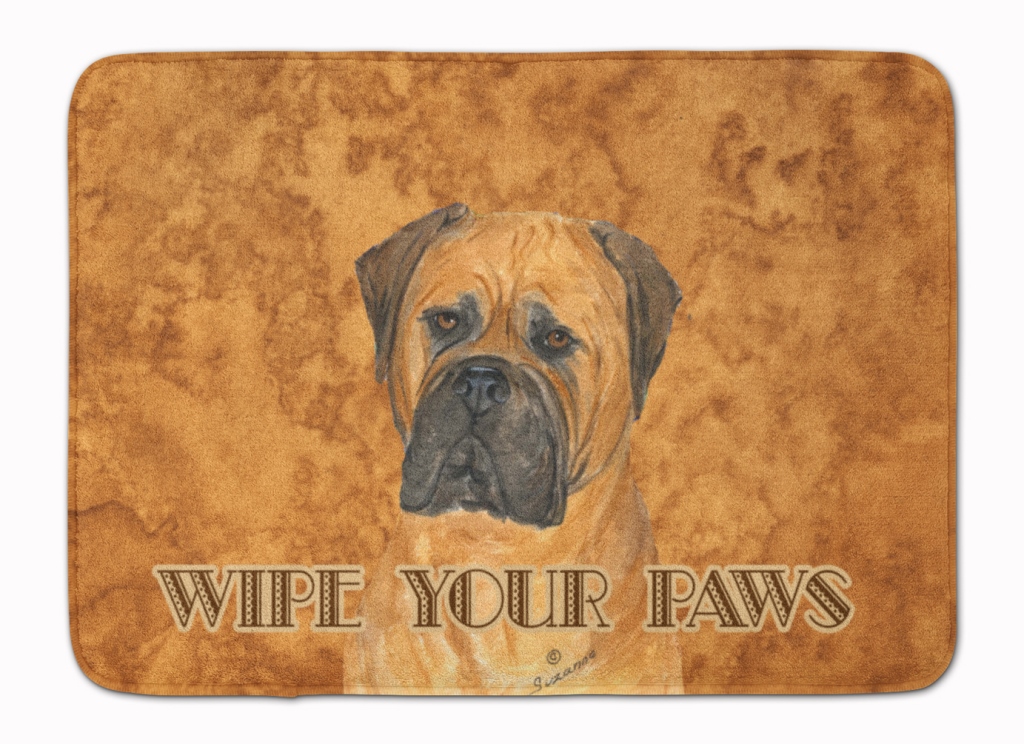 SS4883RUG Bullmastiff Wipe Your Paws Machine Washable Memory Foam Mat