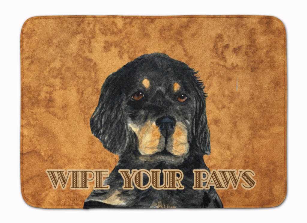 SS4885RUG Gordon Setter Wipe Your Paws Machine Washable Memory Foam Mat
