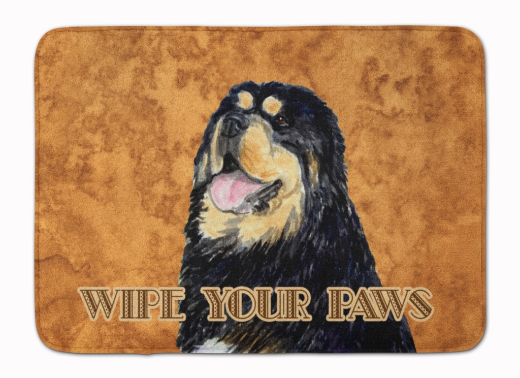 SS4886RUG Tibetan Spaniel Wipe Your Paws Machine Washable Memory Foam Mat