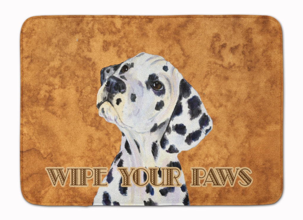 SS4892RUG Dalmatian Wipe Your Paws Machine Washable Memory Foam Mat