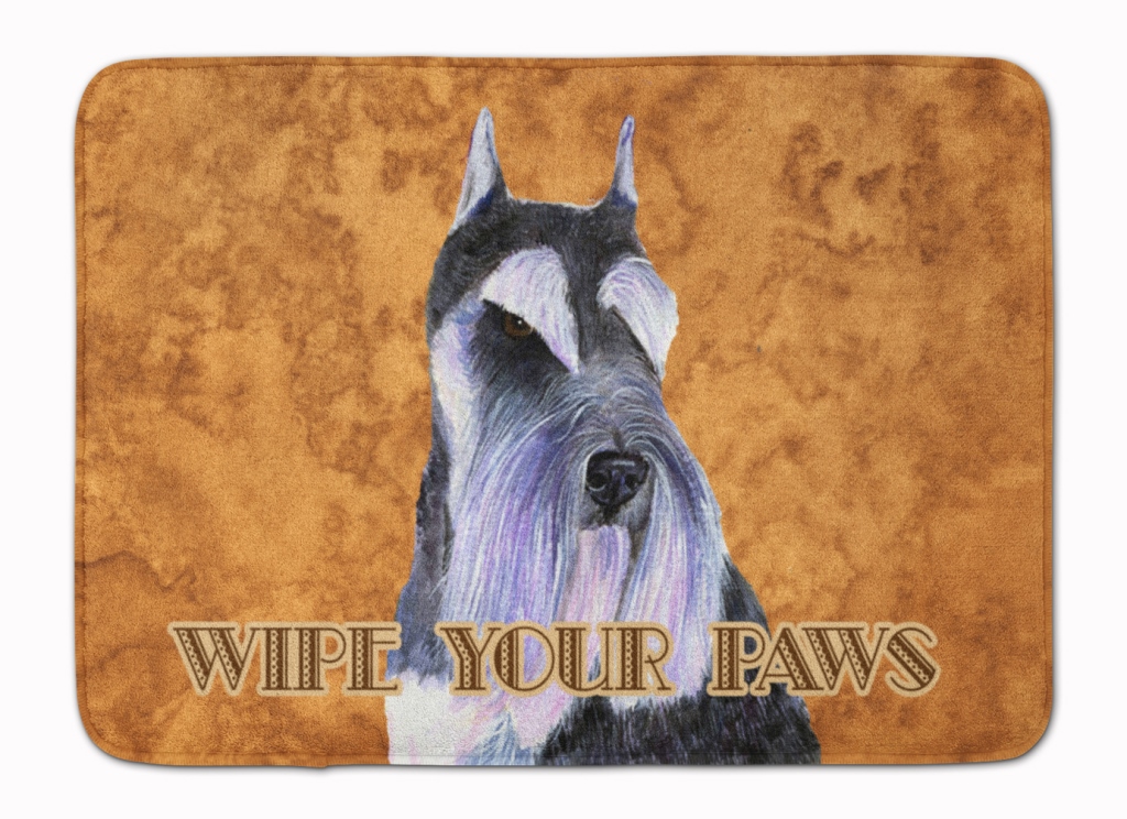 SS4900RUG Schnauzer Wipe Your Paws Machine Washable Memory Foam Mat