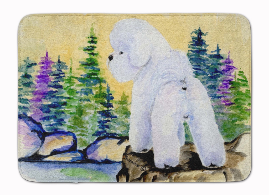 SS8010RUG Bichon Frise Machine Washable Memory Foam Mat