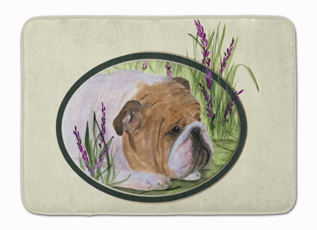 SS8023RUG English Bulldog Machine Washable Memory Foam Mat