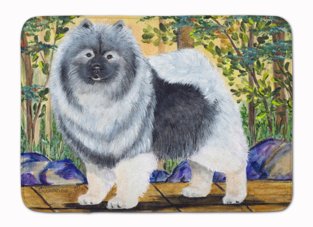 SS8127RUG Keeshond Machine Washable Memory Foam Mat