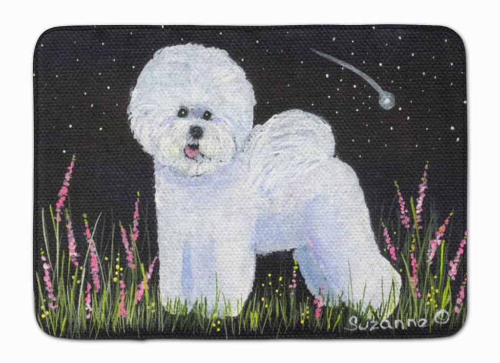 SS8143RUG Bichon Frise Machine Washable Memory Foam Mat