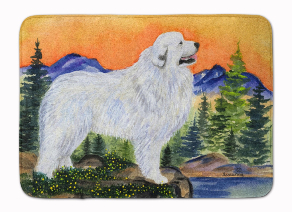 SS8183RUG Great Pyrenees Machine Washable Memory Foam Mat