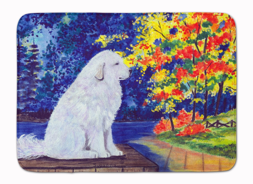 SS8240RUG Great Pyrenees Machine Washable Memory Foam Mat