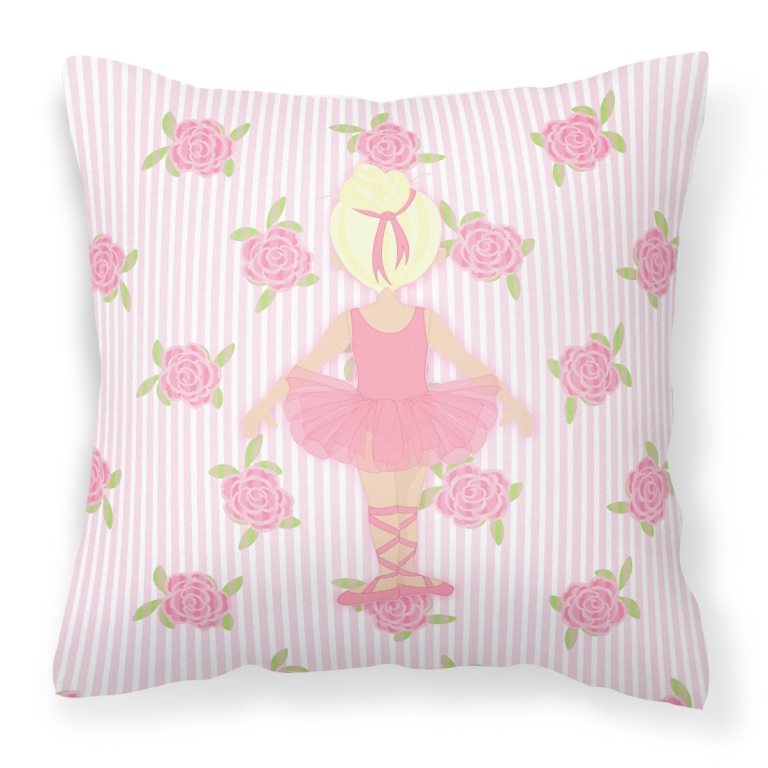 Ballerina Blonde Back Pose Fabric Decorative Pillow