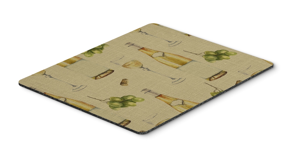 White Wine on Linen Mouse Pad, Hot Pad or Trivet