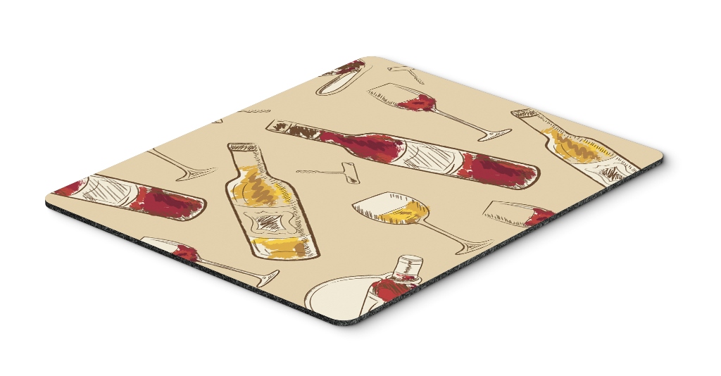 BB5196MP Red & White Wine Mouse Pad, Hot Pad or Trivet