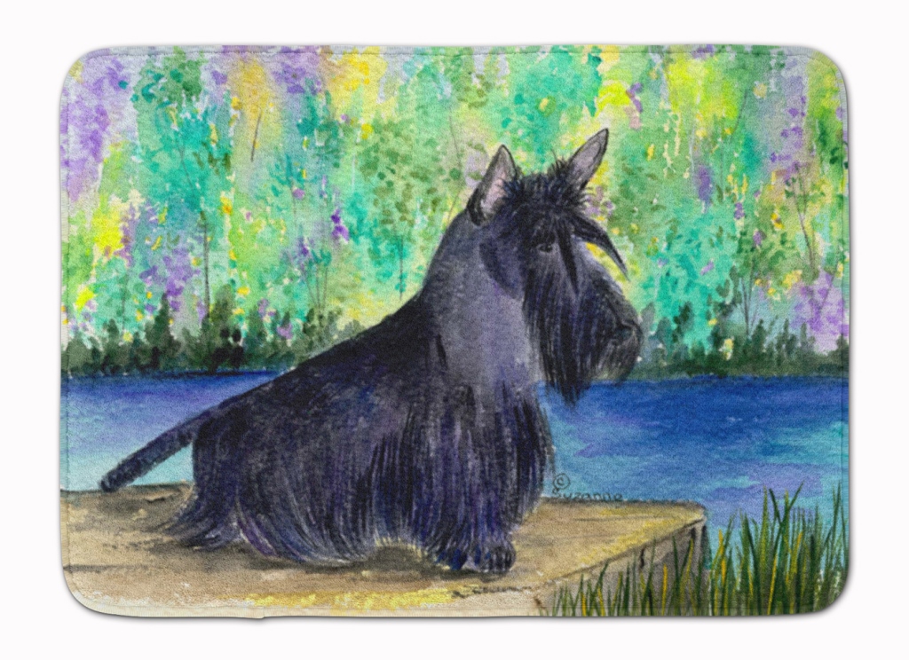 SS8330RUG Scottish Terrier Machine Washable Memory Foam Mat