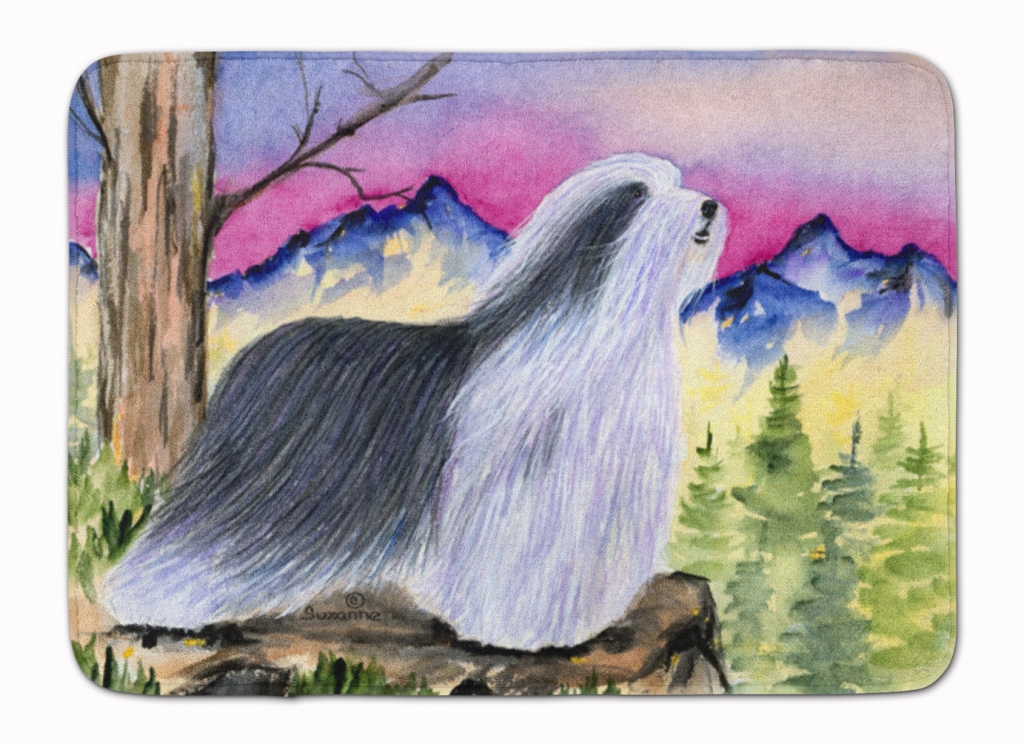 Bearded Collie Machine Washable Memory Foam Mat