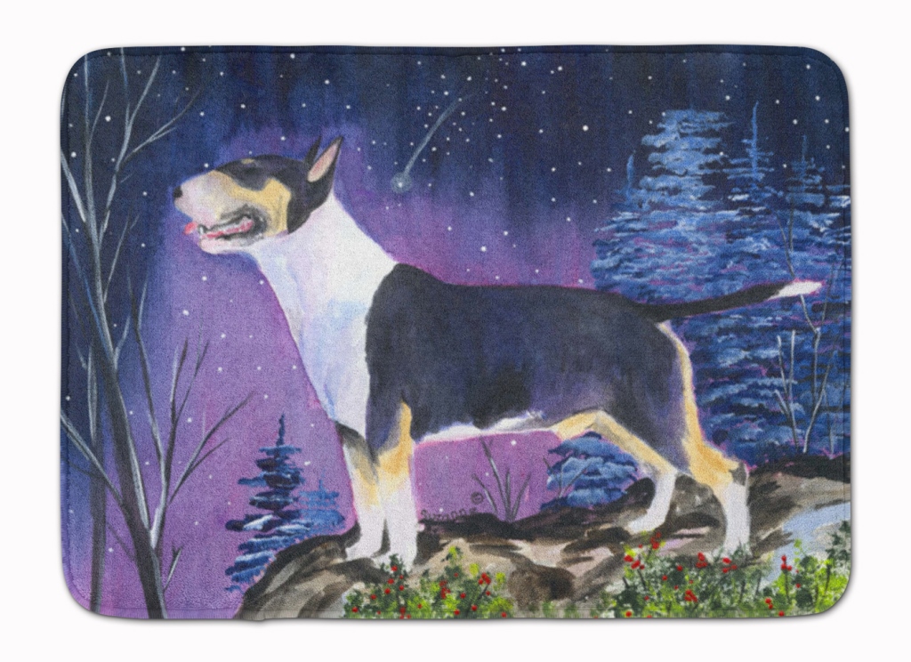 SS8344RUG Bull Terrier Machine Washable Memory Foam Mat