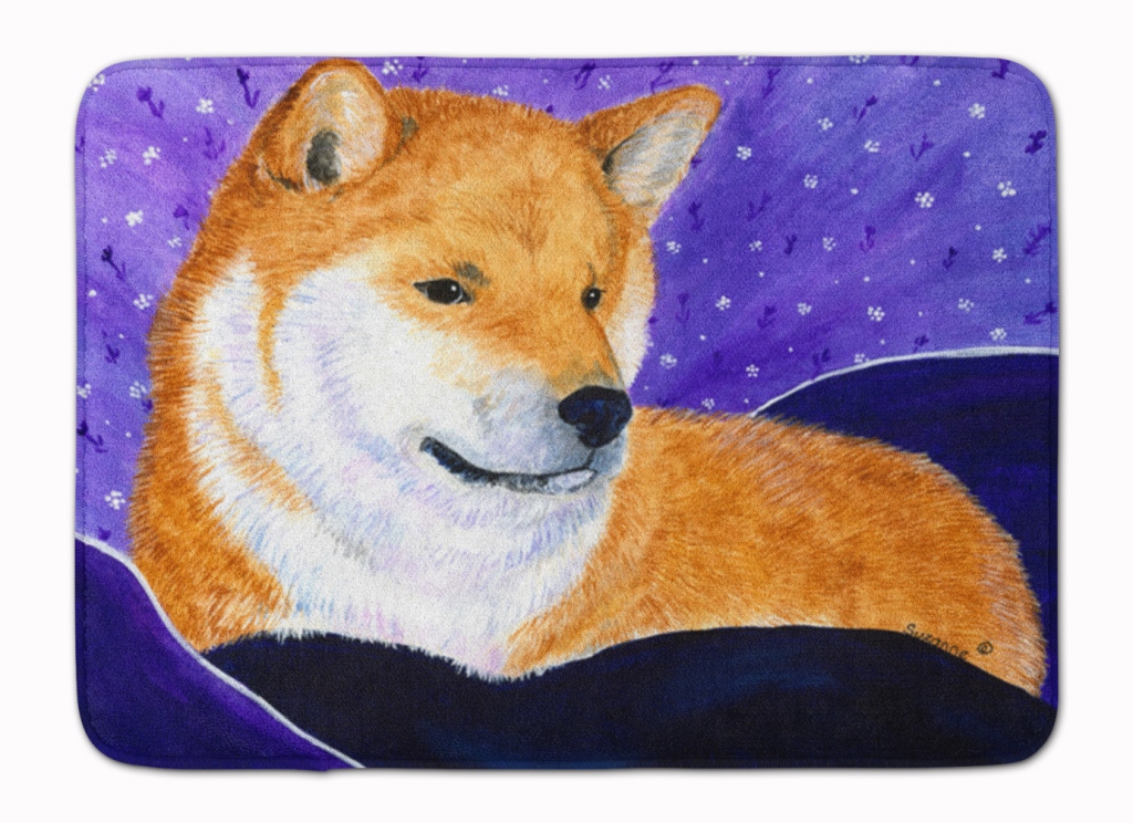 SS8417RUG Shiba Inu Machine Washable Memory Foam Mat