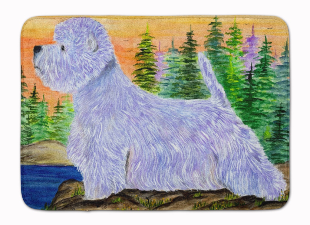SS8418RUG Westie Machine Washable Memory Foam Mat