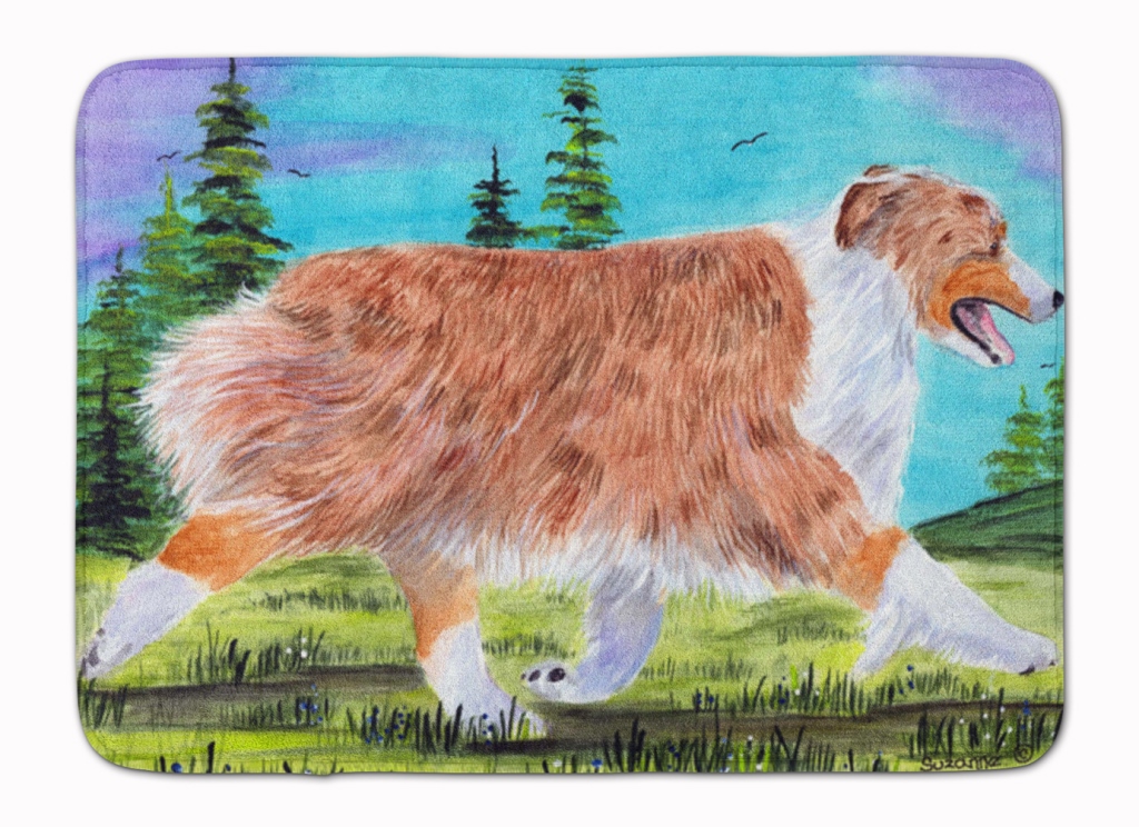 SS8423RUG Australian Shepherd Machine Washable Memory Foam Mat
