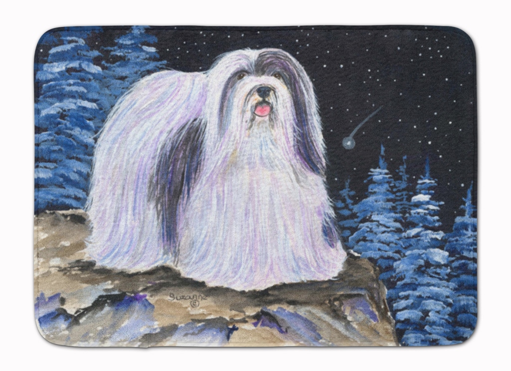 SS8450RUG Starry Night Havanese Machine Washable Memory Foam Mat
