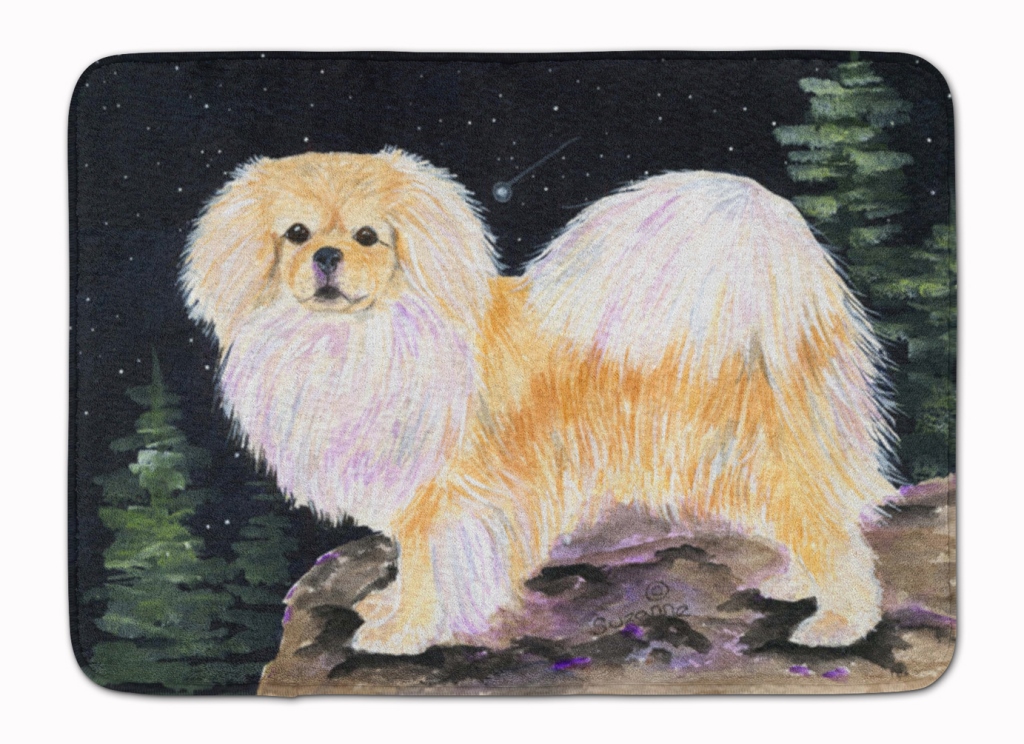 SS8504RUG Starry Night Tibetan Spaniel Machine Washable Memory Foam Mat