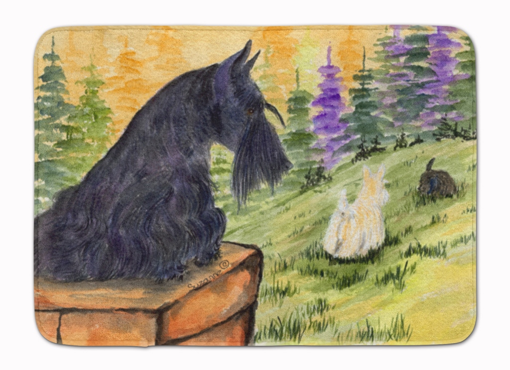 SS8634RUG Scottish Terrier Machine Washable Memory Foam Mat